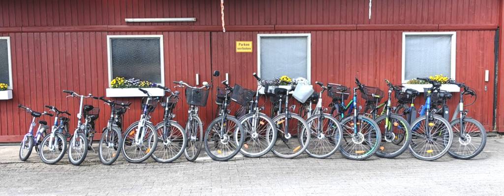 Kranencamp: Leih-Fahrräder